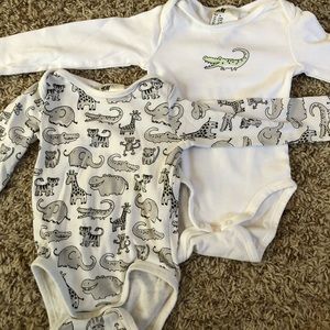 animal print onesie baby